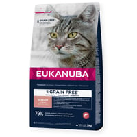 Eukanuba kattenvoer zonder granen met zalm voor oudere katten
