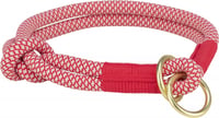 Collier semi-strozzatore Soft Rope - Rosso/crema