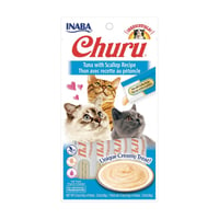 CIAO CHURU Atún y vieiras Snack cremoso para gatos