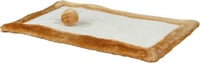 Tapis griffoir en sisal et peluche avec pompon 55 x 35 cm