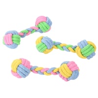 Brinquedo haltere em corda multicolorido para cães - 15cm