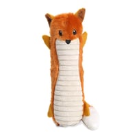 Brinquedo raposa guizo com papel que range - 25cm