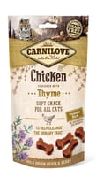 CARNILOVE Snacks semihúmedos con pollo y tomillo para gatos
