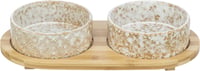 Set de comederos Trixie de cerámica/bambú