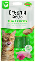 BUBIMEX Creamy Snacks Digestion Leckerli mit Thunfisch und Huhn zum Lecken für Katzen