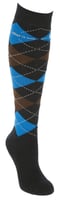 Chaussettes Brescia bleu marine carreaux