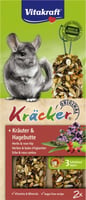 Barras com ervas e bagas de roseira brava para chinchilas Kräcker