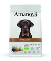 AMANOVA Croquettes Large com 68% de frango fresco para Cão adulto de grande porte