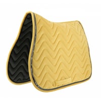 EQUITEHME Mantilla de montar mixta Glossy en terciopelo amarillo para caballo