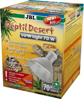 JBL ReptilDesert L-U-W Light alu L-U-W Spot-Sonnenstrahler aus Aluminium für Wüstenterrarien