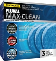 Fluval Espuma fina azul para filtro FX4, FX5 e FX6, paquete de 3