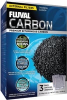 Fluval Carvão de filtração para aquário 3 x 100g
