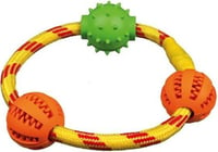 Denta Fun Ring-touw met ballen, ø 20 cm