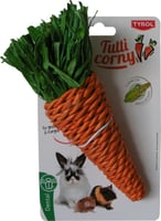 TYROL Tutti Corny Maxi Carotte en Maïs pour Rongeur 18 cm - Orange / Vert - 4,5x11,9x20