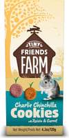 Tiny Friends Farm Charlie Chinchilla Cookies - Snacks de cenoura e uvas para chinchila