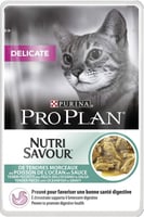 PRO PLAN NutriSavour Delicat Patê de peixe em molho para gatos