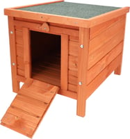Abrigo com rampa e teto que pode ser aberto - de 42 a 60 cm - Zolia Canel disponível em diversos tamanhos para coelhos, roedores, galinhas