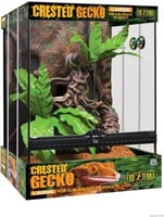 Kit GRAND Terrarium équipé Exo Terra pour gecko à crête 45x45x H60cm
