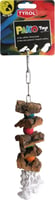 Tyrol brinquedo de madeira e corda Tiramisu Pako para periquitos, periquitos grandes e papagaios