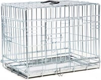 Cage de transport pliable, double porte avec fond en métal (…)