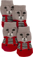 Calcetines para perros Bruno color gris/rojo