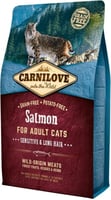 Carnilove Sensitive Long hair Adult Salmón pienso para gato adulto