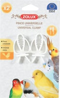 Pinza blanca universal para pájaros (x2)