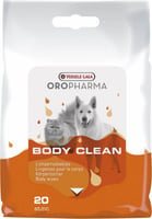 Toalhetes corporais Body clean Oropharma para cães e gatos