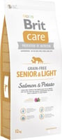 Ração Seca para cães idosos de todas as raças BRIT CARE Grain-Free Senior & light Salmão & Batata