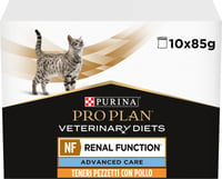 Pack van 10x natvoer PRO PLAN Veterinary Diets Feline NF ST/OX Renal Function - 2 smaken