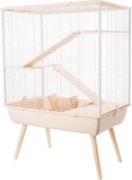 Cage pour lapin et grand rongeur - H109cm - NEO cosy beige