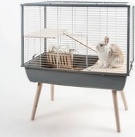 Jaula para conejos y grandes roedores - Alt 87cm - Zolux NEO Muki gris