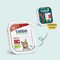 Yarrah Paté Bio sin cereales 100 g Comida húmeda ecológica para gatos - 3 recetas para escoger