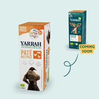 Pack de 6 patês Yarrah Bio 150gr sem cereais para cão adulto