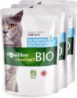 Patê BIO Equilibre & Instinct Mitonné para gatos adultos salmão e legumes