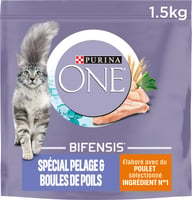 Purina ONE Coat & Hairball Croquetes para gatos Pelagem & Bolas de Pêlo