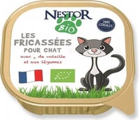 Nestor Bio Fricassées BIO com aves de capoeira para gatos sem cereais