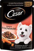 CESAR Comida húmeda en sobrecitos en salsa para perros pequeños - 3 recetas