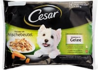 Comida húmeda CESAR Selección en gelatina (x4 recetas) para perros adultos pequeños