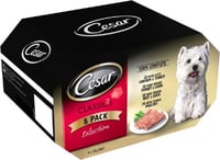 CESAR Classics Pack de 8 tarrinas de Comida húmeda para perros adultos- 4 sabores