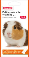 Pequenos corações de Vitamina C, guloseimas para porquinhos-da-índia