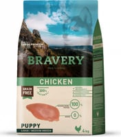BRAVERY Puppy Medium & Large Getreidefrei mit Huhn für mittlere und große Welpen