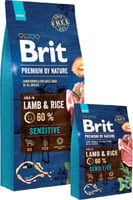 BRIT Premium By Nature Sensitive Lamb & Rice - Ração seca para cão sensível de borrego e arroz