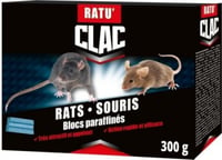 Ratu'Clac Raticida Polivalente em forma de blocos para ratos e leirões