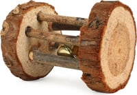 Brinquedo para roedores Rolo de madeira natural com sino Zolia - 
