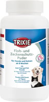 Pó anti-pulgas e carraças com ingredientes naturais para cães e gatos