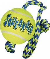 Brinquedo para cães KONG Air Squeaker Tennis Ball com corda