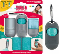 KONG Handipod Mini Distributore di sacchetti per escrementi con torcia e gel disinfettante