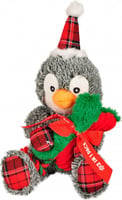 Peluche pour chien pingouin + os 2en1 Noël 43cm 