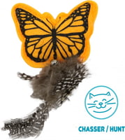 Papillon en peluche et plume avec Papier Crinckle et odeur de menthe